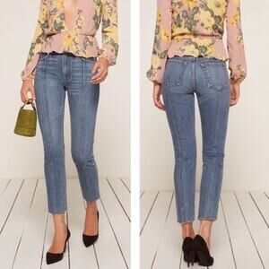 REFORMATION Seamed Jean Size 24 Celtic Wash